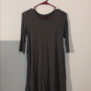 long sleeve green dress